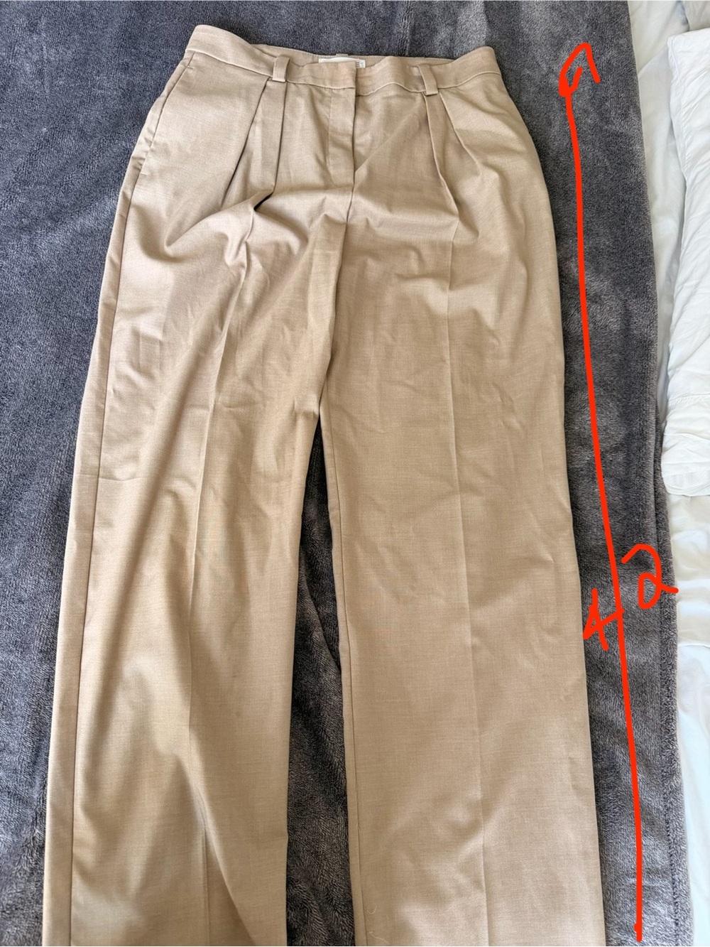 Mango women wide lwg Pleated Dress Pants - Beige
